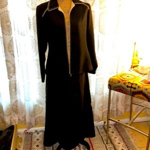 Talbots fully lined linen jacket, and skirt